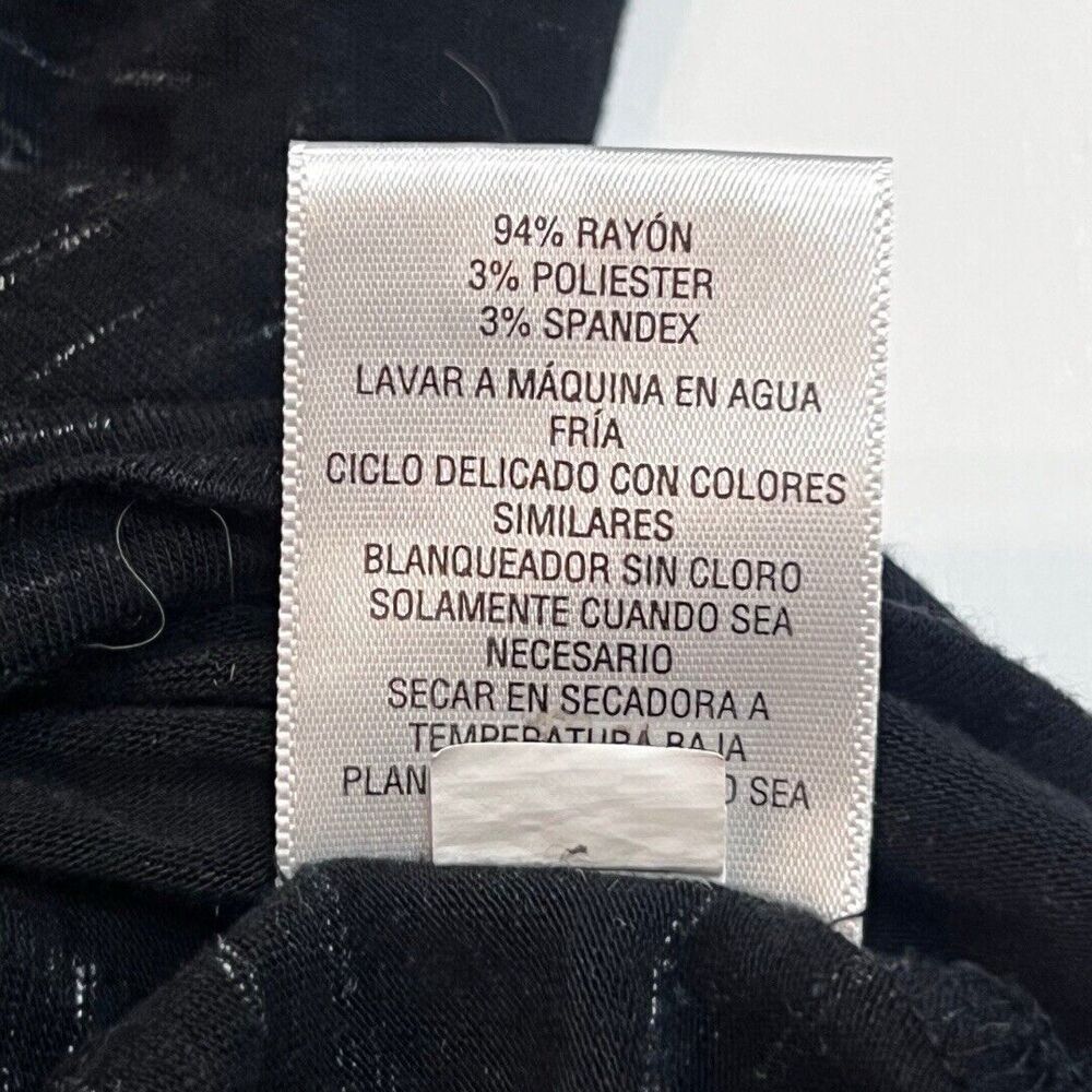 Maison Jules Top Womens XL Black Casual Basic Stretchy Preppy Soft Girl T Shirt - Picture 9 of 9